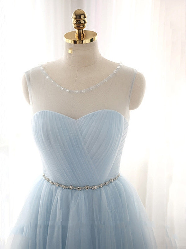 Cute Light Blue Homecoming Dress With Belt, Lovely Short Prom Dress ...